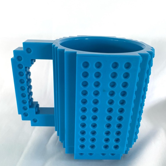 Lego Build-On Brick Blue Coffee Mug 12oz BPA Free Plastic Building Blocks - Picture 6 of 7